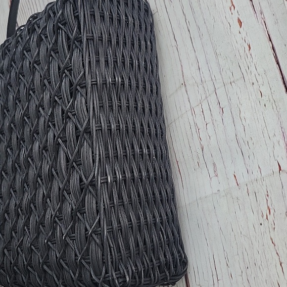 ZARA Elegant Black Woven Tote Bag - Picture 10 of 11